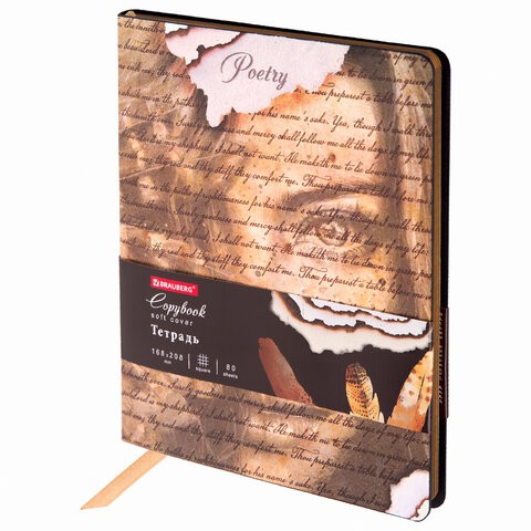 Тетрадь А5 Brauberg Vista Poetry 80 листов, клетка 403921 цена за 2 шт , 